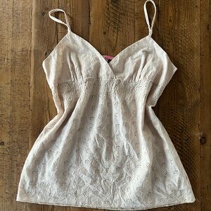 Lola Pink and White Lace Top